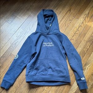 New York Or Nowhere Blue hoodie size M NYON NWT